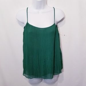 Zara Accordion Spaghetti Strap Tank Top